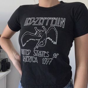 Led Zepplin Graphic Crop Tee